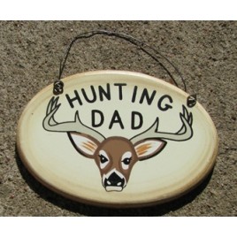 WD1900I - Hunting Dad oval wood sign WD1900I - Hunting Dad oval wood sign