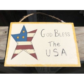 WS96 - God Bless America wood sign 