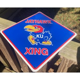 XS67005-Kansas Jayhawks  XING aluminum sign