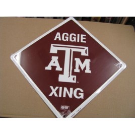 XS67015-Texas A&M L Crossing Metal  Sign