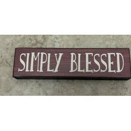 06-263-RED Simply Blessed mini wood block
