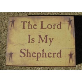 bj-81 The Lord is My Shepherd wood block 