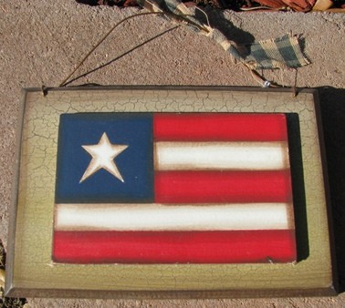 Patriotic Wood Flag CWP6 - Flag 3D Crackle Plaque Patriotic Wood Flag CWP6 - Flag 3D Crackle Plaque
