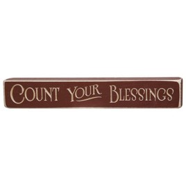 G1201E - Count Your Blessings Wood Engraved Block 