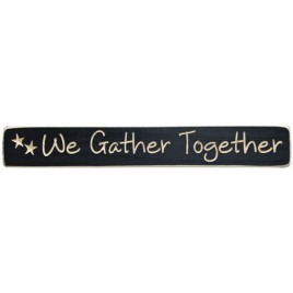 G1223-We Gather Together engraved wood block 
