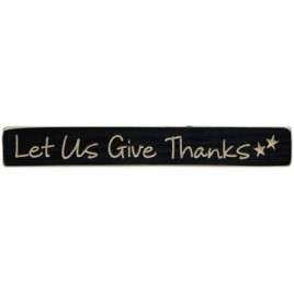 G1225-Let Us Give Thanks engraved wood block 