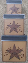 G31461 - Star & Berry Nesting Boxes set of 3 