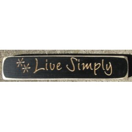 G9006-Live Simply Engraved Wood Block 