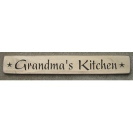 G9014GK - Grandma's Kitchen Distressed Engraved Wood Block 