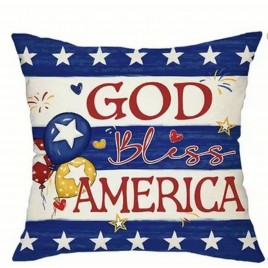 GW15805914 God Bless America Pillow Cover Only (NO INSERT)