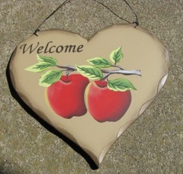  Welcome Apple Heart HP20 Wood
