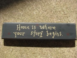 m9901h Home is where your story begins wood block 