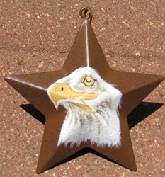 or221 - Eagle Metal Christmas Ornament 