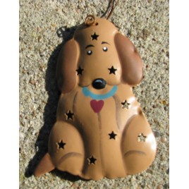 OR-329 Dog 3D tin punched ornament