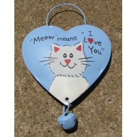 OR370 - Meow Means I love You Metal Ornament 