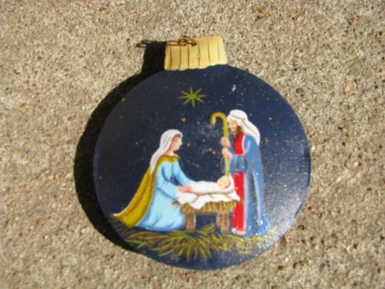 OR-515 Nativity Metal Ornament 