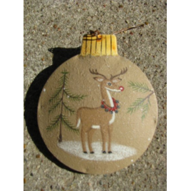 OR-517 Deer Metal Christmas Ornament 