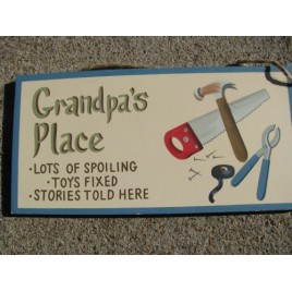 P35 - Grandpa's Place wood sign 