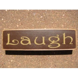 Primitive Wood Block pbw927R - Laugh 