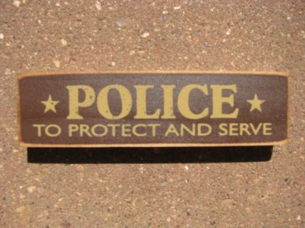 PBW989R Police Protect & Serve Wood Block 