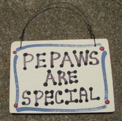 PePaws Are Special Hand Painted Wood Grandfather Sign 