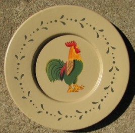 RPM10 - Rooster Wood Plate 