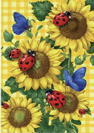 86MV9523V4 Spring Sunflower Butterfly Ladybug Double-Sided garden flag 86MV9523V4 Spring Sunflower Butterfly Ladybug Double-Sided garden flag