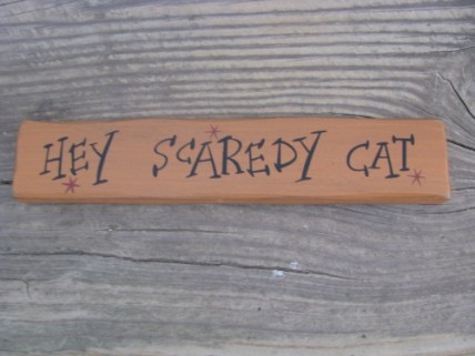 M9030HSC- Hey Scaredy Cat Wood block 