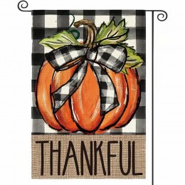 FQ2545716 Autumn Thankful pumpkin Garden Flag Double-Sided Pumpkin
