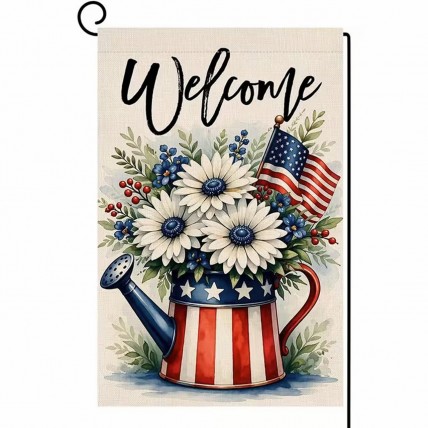 7XM0V51Q62 Double Sided Welcome Daisy Flowers Flag Water 7XM0V51Q62 Double Sided Welcome Daisy Flowers Flag Water