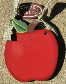 WD1105- Apple 5 Cents Wood Sign 