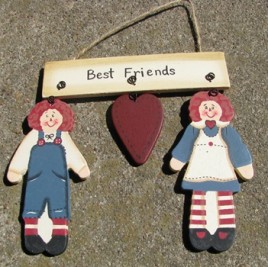 WD1268-Raggedy Ann and Andy Wood sign