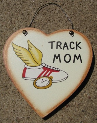 WD1900F - Track Mom wood heart 