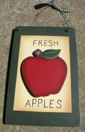 Country Apple Plaque WD2021A - Fresh Apples 