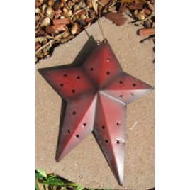 wd2123 - Red 3d Tin Punched Star