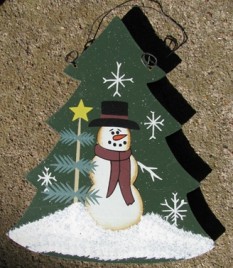 295 - Christmas Tree Wood Ornament 