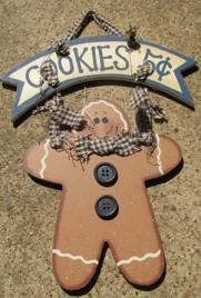  WD326 - Cookies 5 cents Gingerbread Wood 