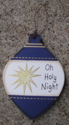  Wood Christmas Ornament WD856 - Oh Holy Night 