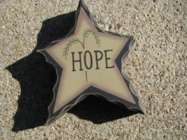 Primitive Wood WD903 - Hope Standing Star 