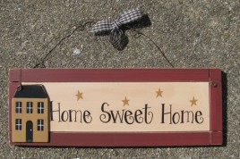 Primitive wood sign wp2014 home sweet home 
